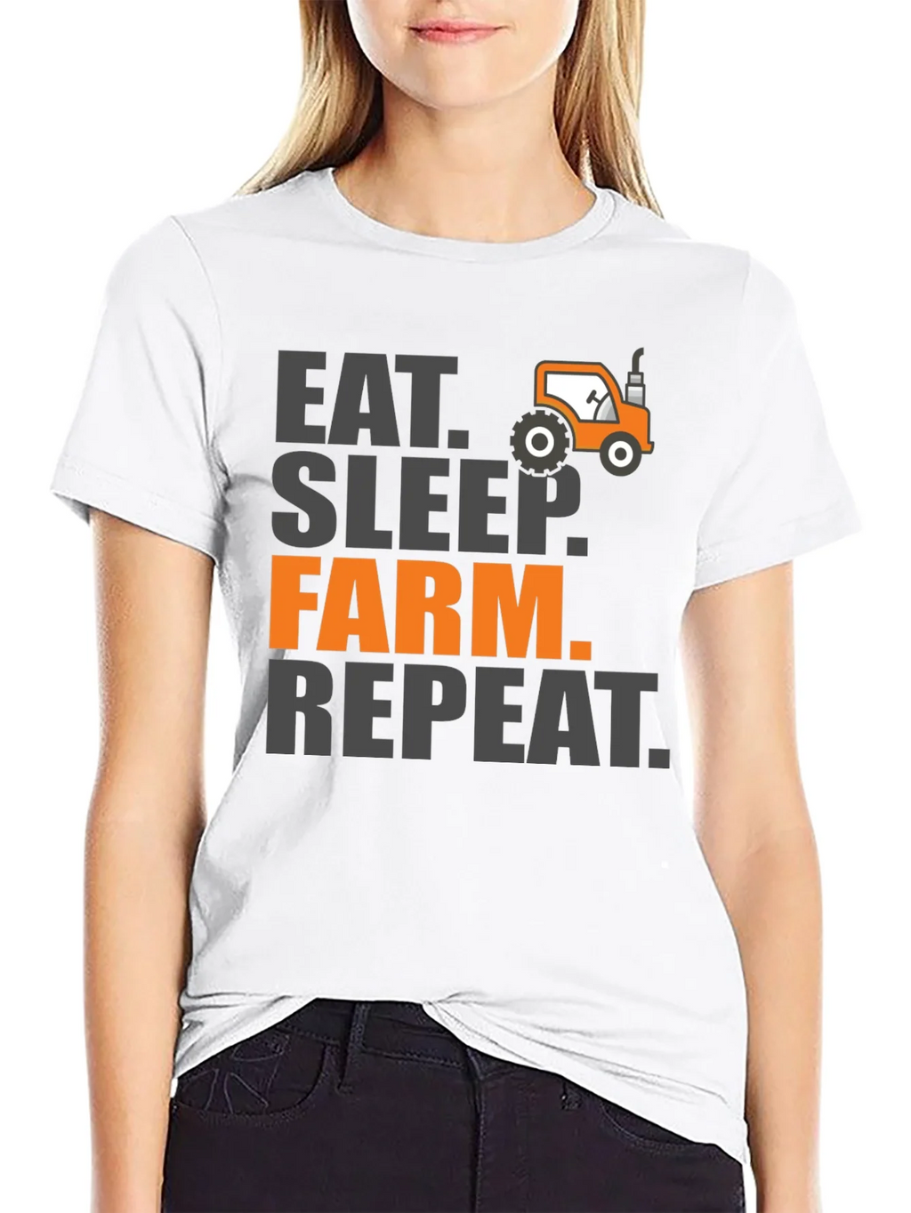 Eat Sleep Farm Repeat Mens Graphic Tee - Black product image 8