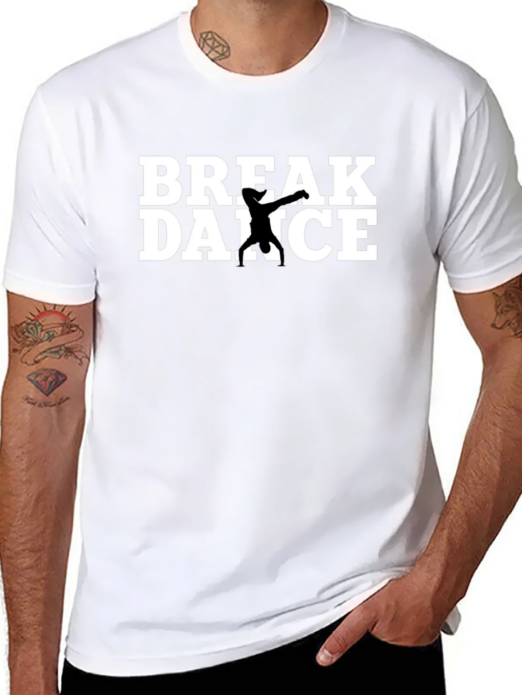 Break Dance Graphic Tee - Black Cotton T-Shirt product image 7