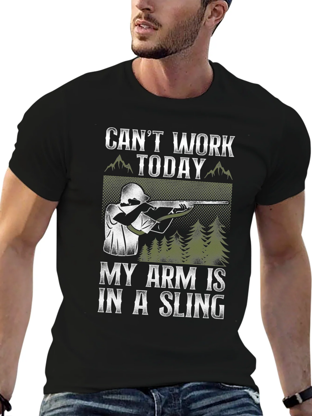 Cant Work Today Arm in Sling T-Shirt product image 6