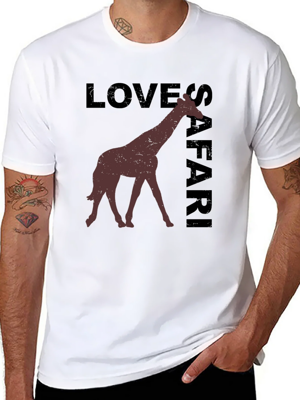Safari Giraffe Graphic T-Shirt product image 7