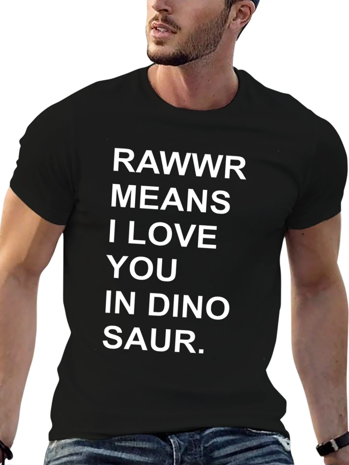 Rawwr Means I Love You T-Shirt Funny Dinosaur Tee product image 6