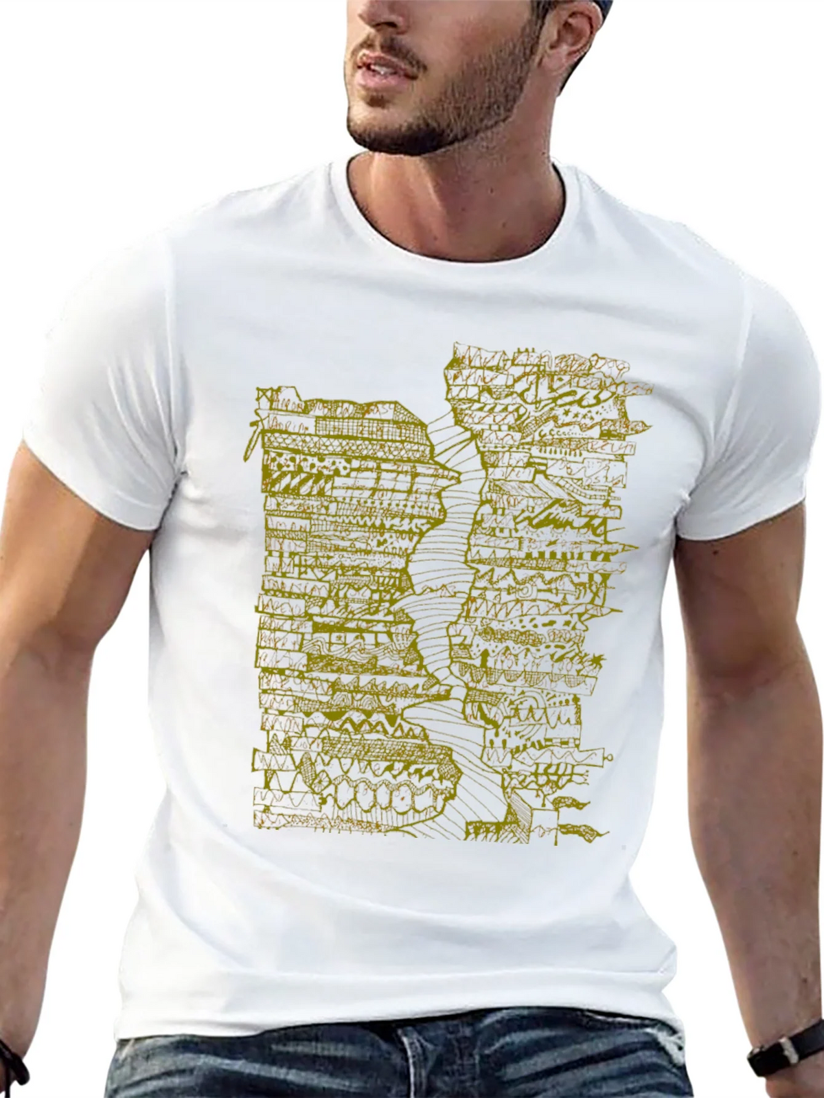 Abstract Art Tee - Black Graphic Print T-Shirt product image 12