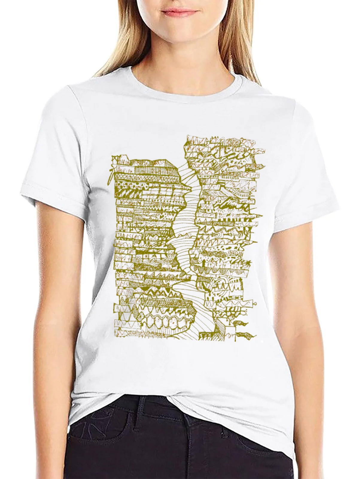 Abstract Art Tee - Black Graphic Print T-Shirt product image 8
