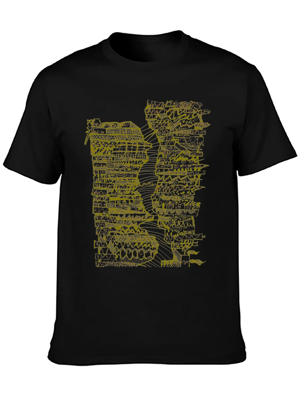 Abstract Art Tee - Black Graphic Print T-Shirt product image 3