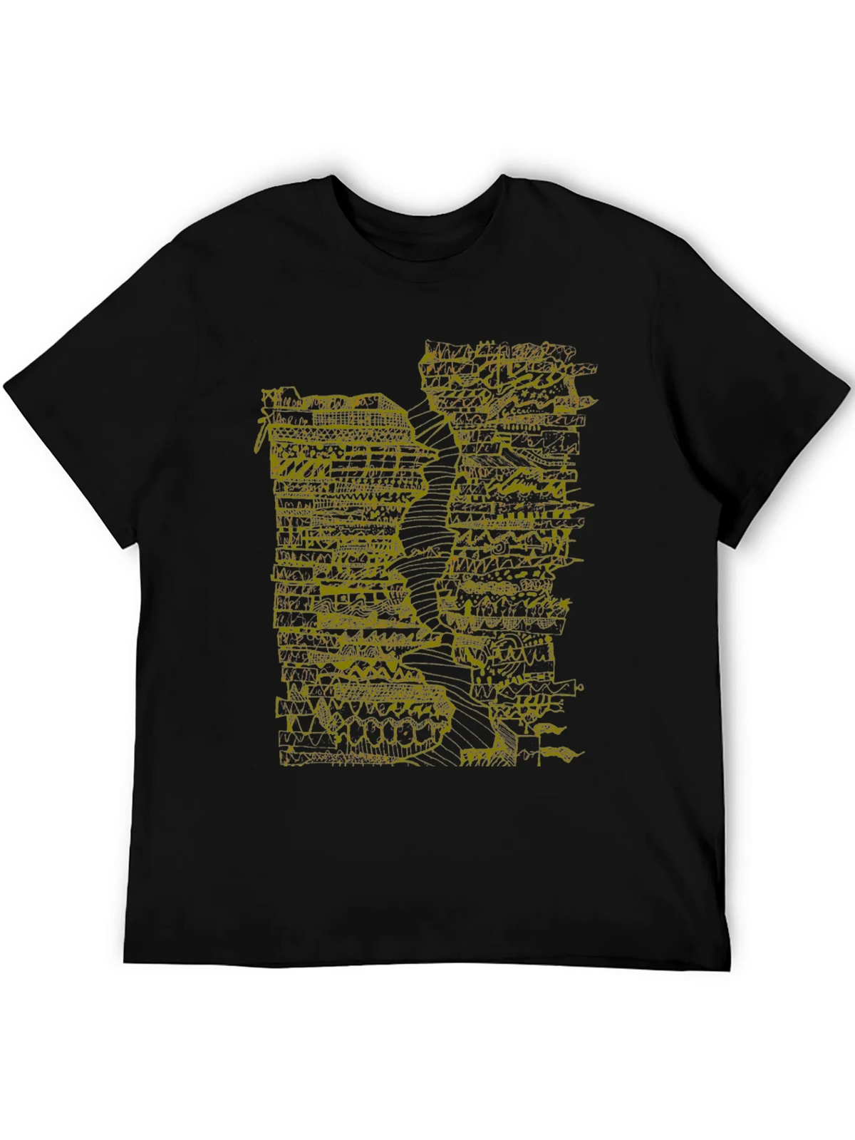 Abstract Art Tee - Black Graphic Print T-Shirt product image 5