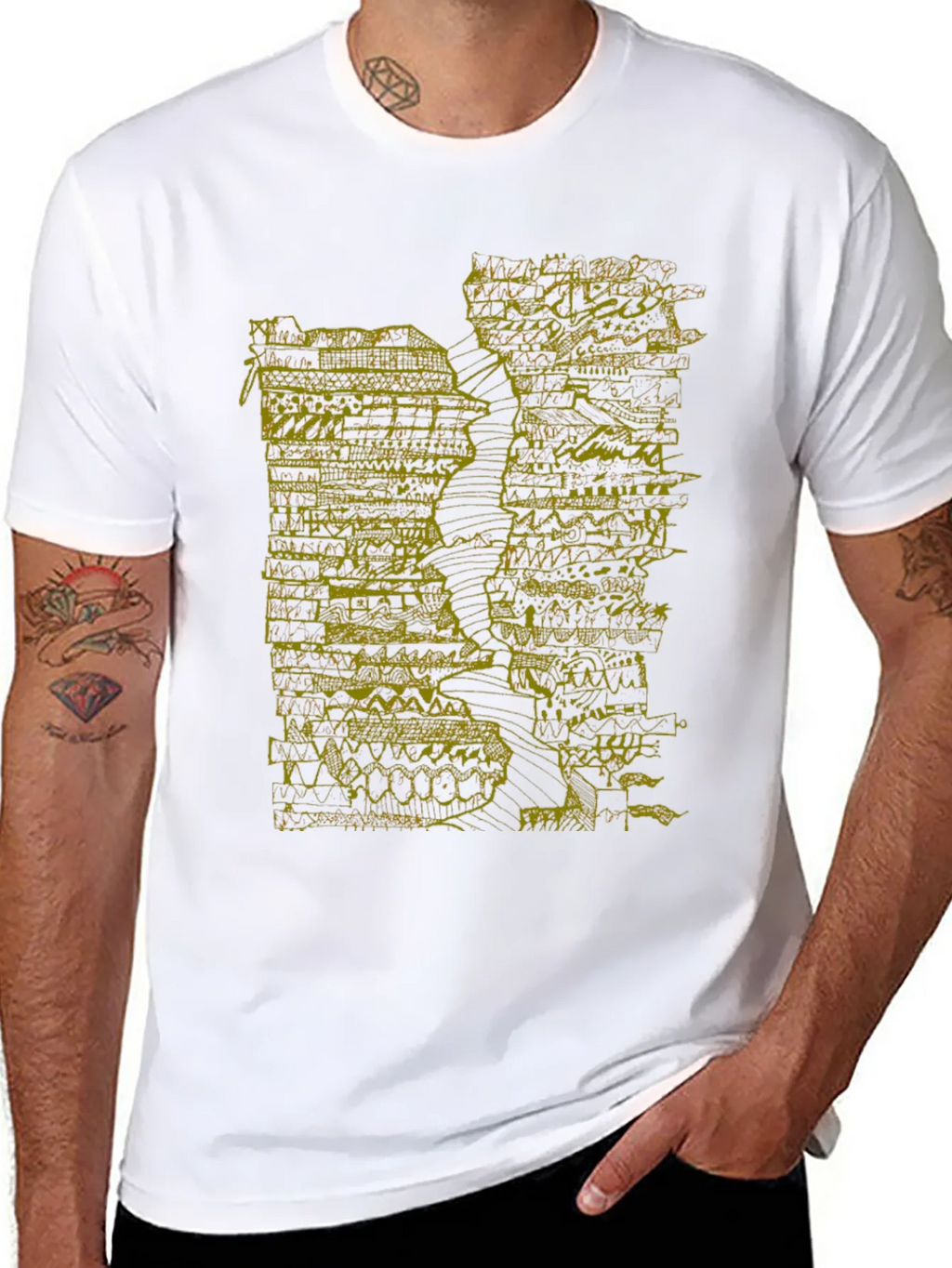 Abstract Art Tee - Black Graphic Print T-Shirt product image 7