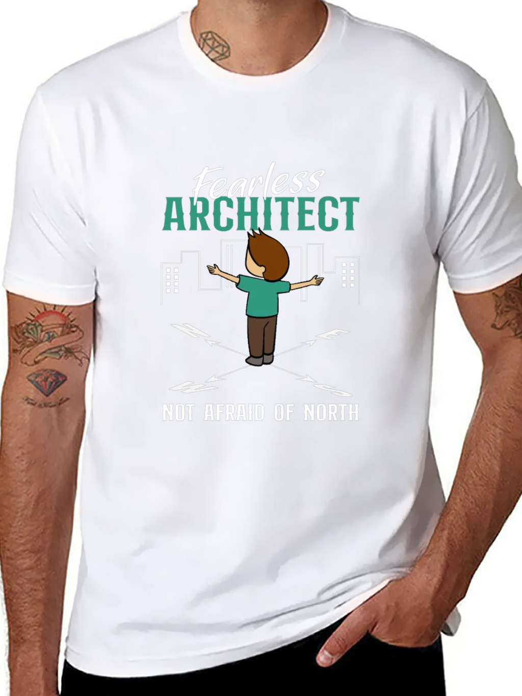 Fearless Architect T-Shirt - Compass Design product image 7