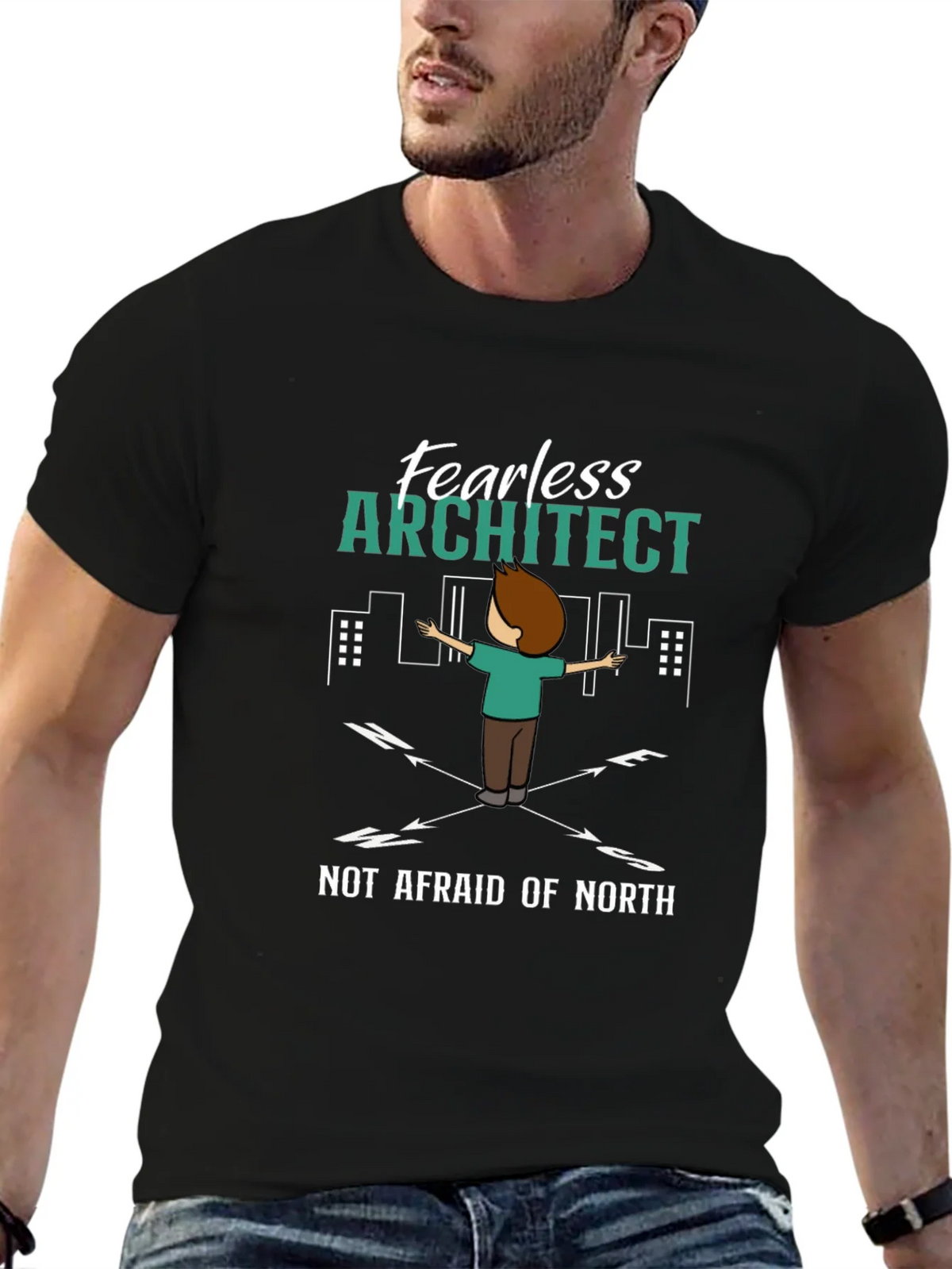 Fearless Architect T-Shirt - Compass Design product image 6