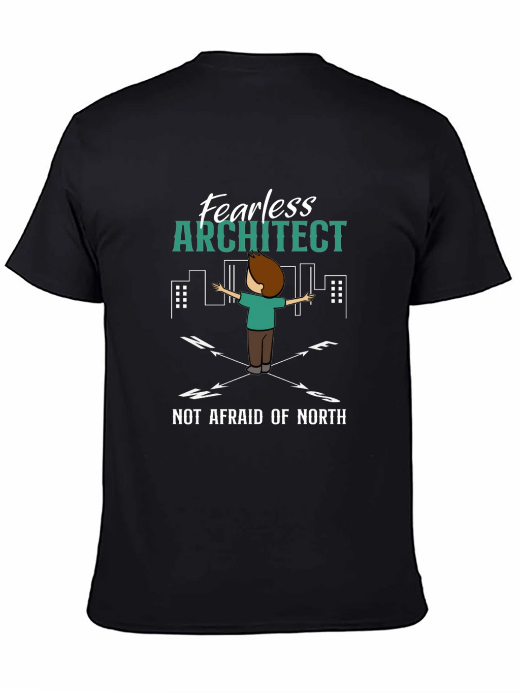 Fearless Architect T-Shirt - Compass Design product image 4