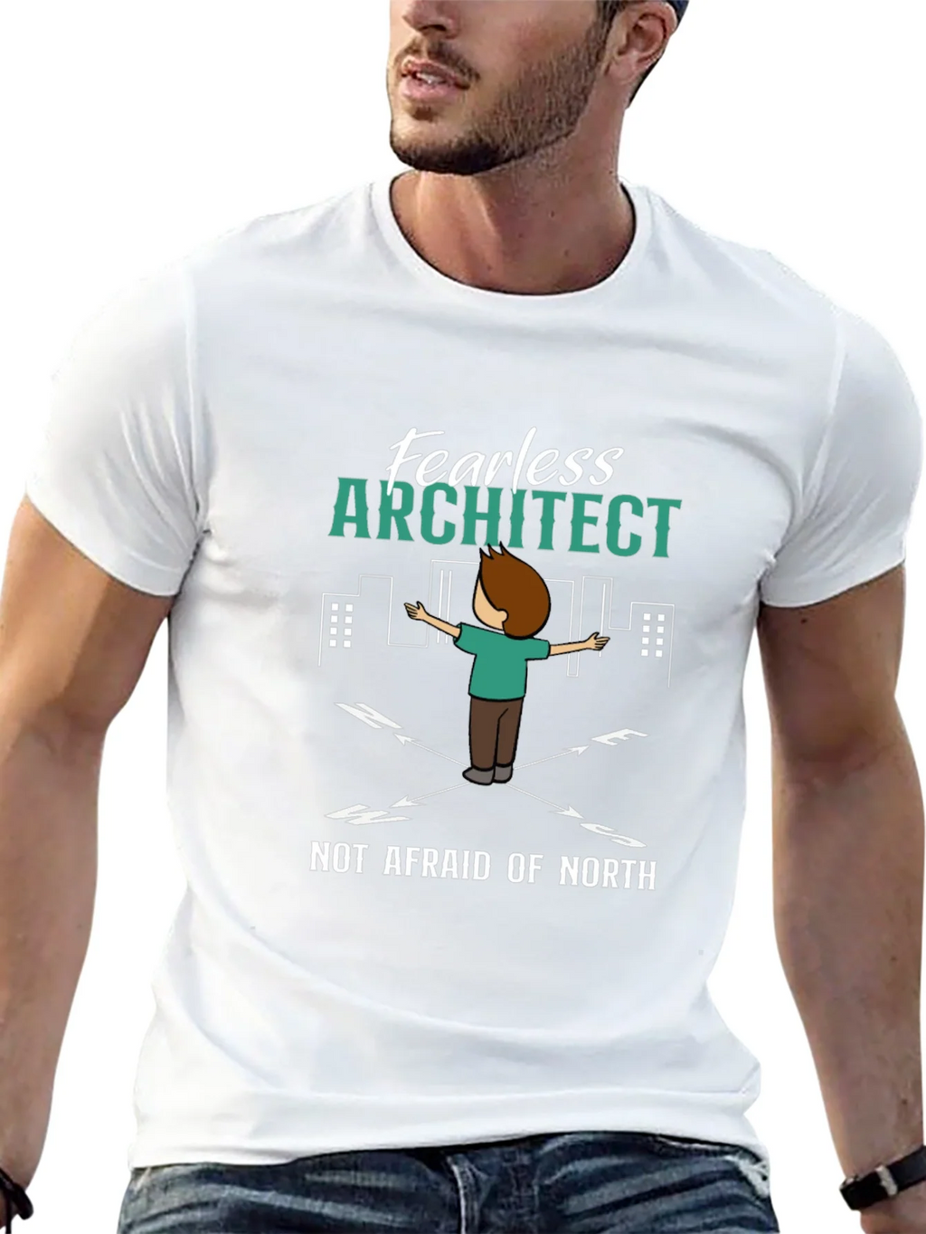 Fearless Architect T-Shirt - Compass Design product image 12