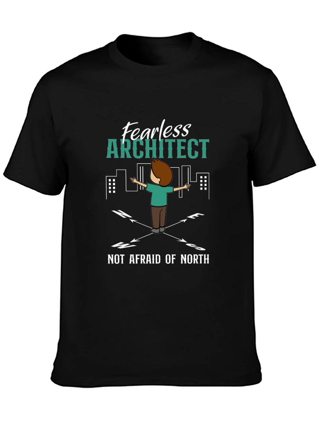 Fearless Architect T-Shirt - Compass Design product image 3