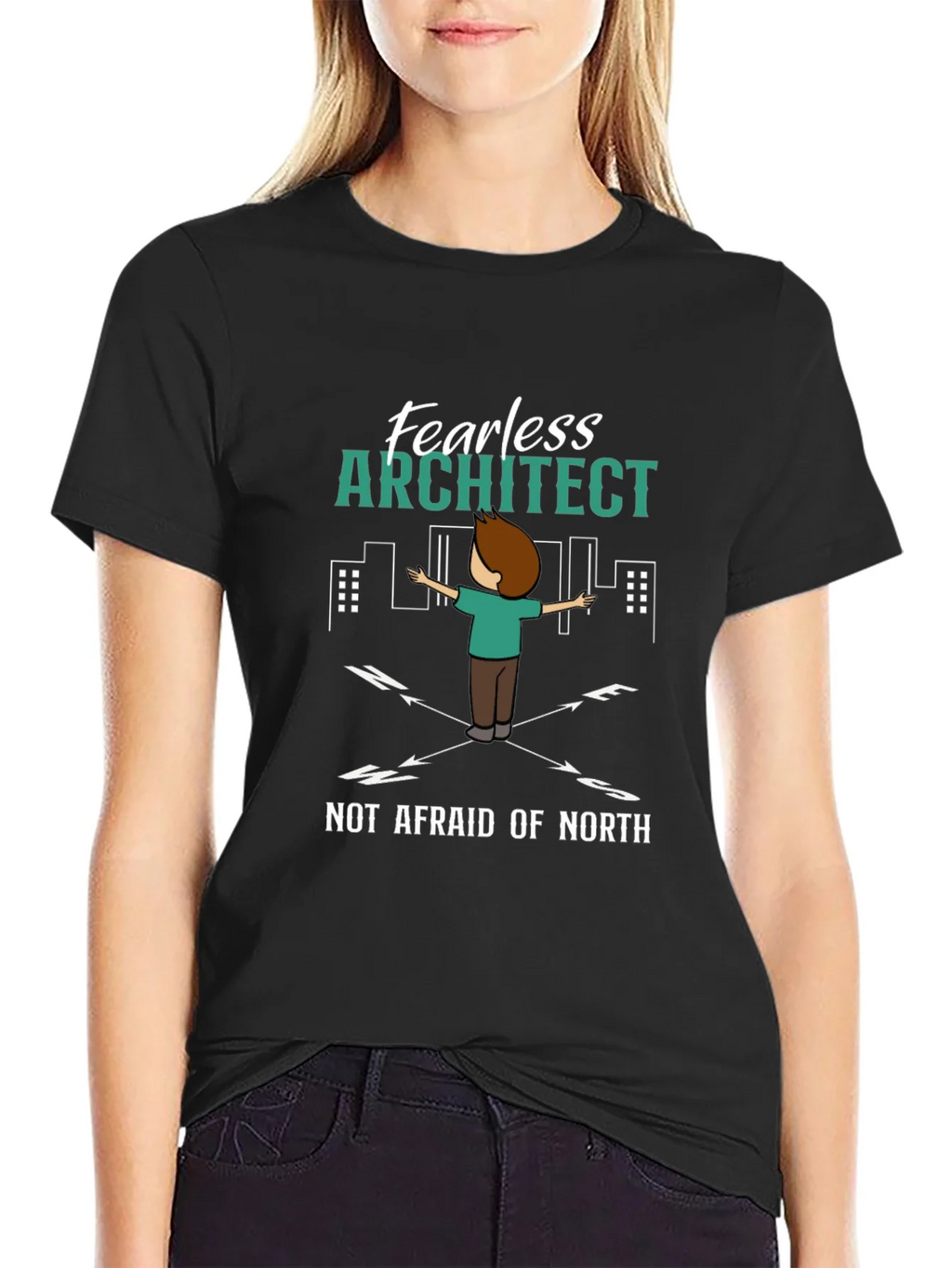 Fearless Architect T-Shirt - Compass Design product image 2