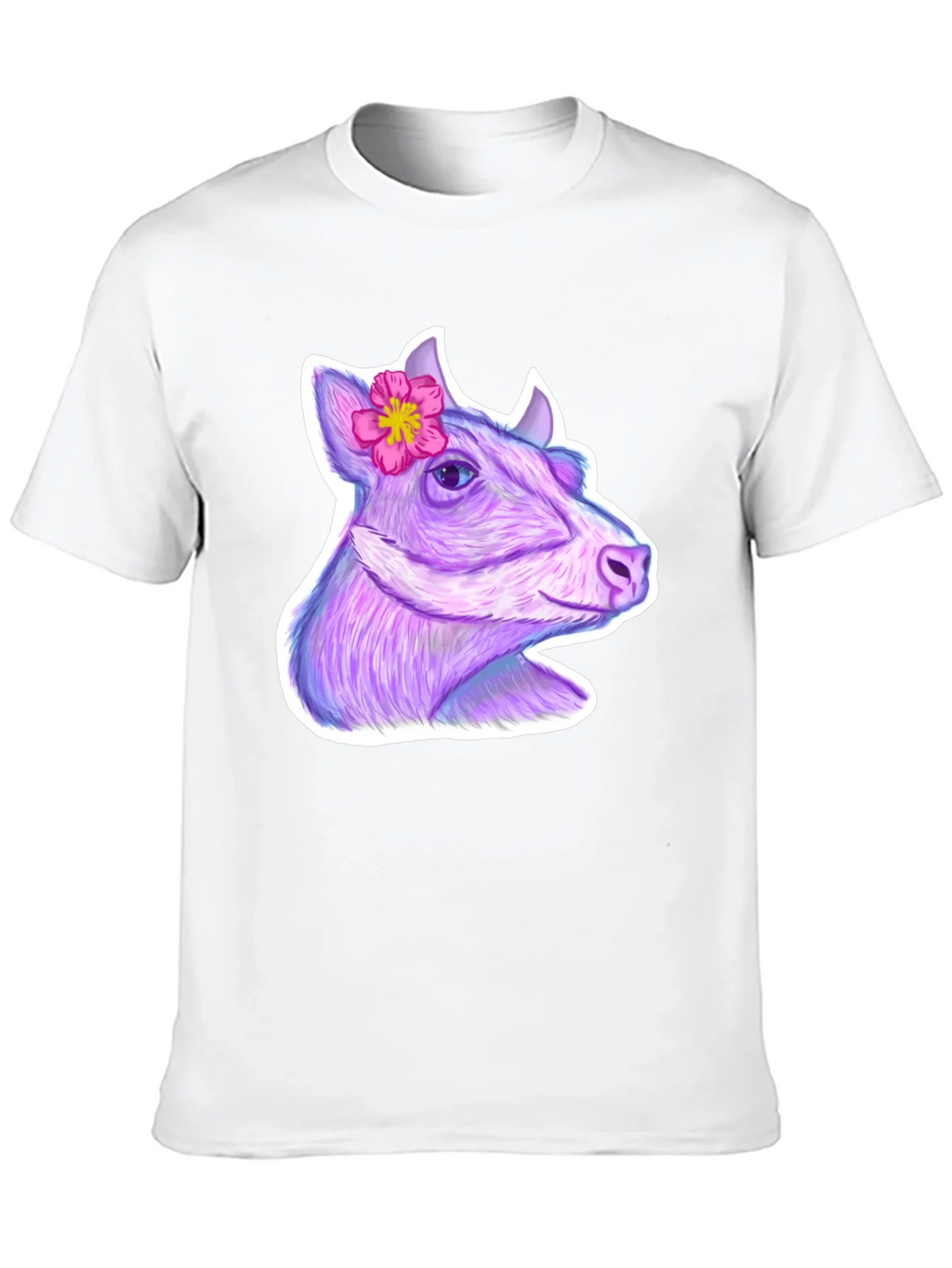 Cow with Flower Graphic Tee product image 9