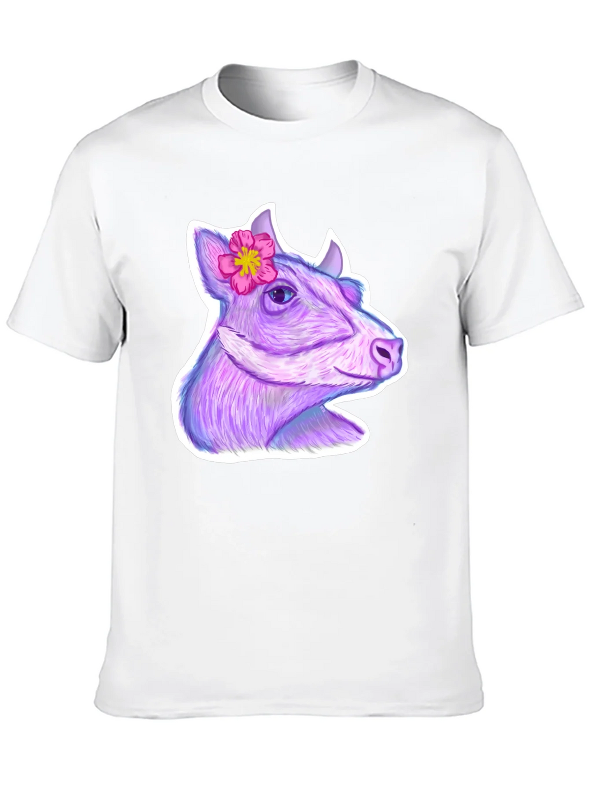 Cow with Flower Graphic Tee product image 9