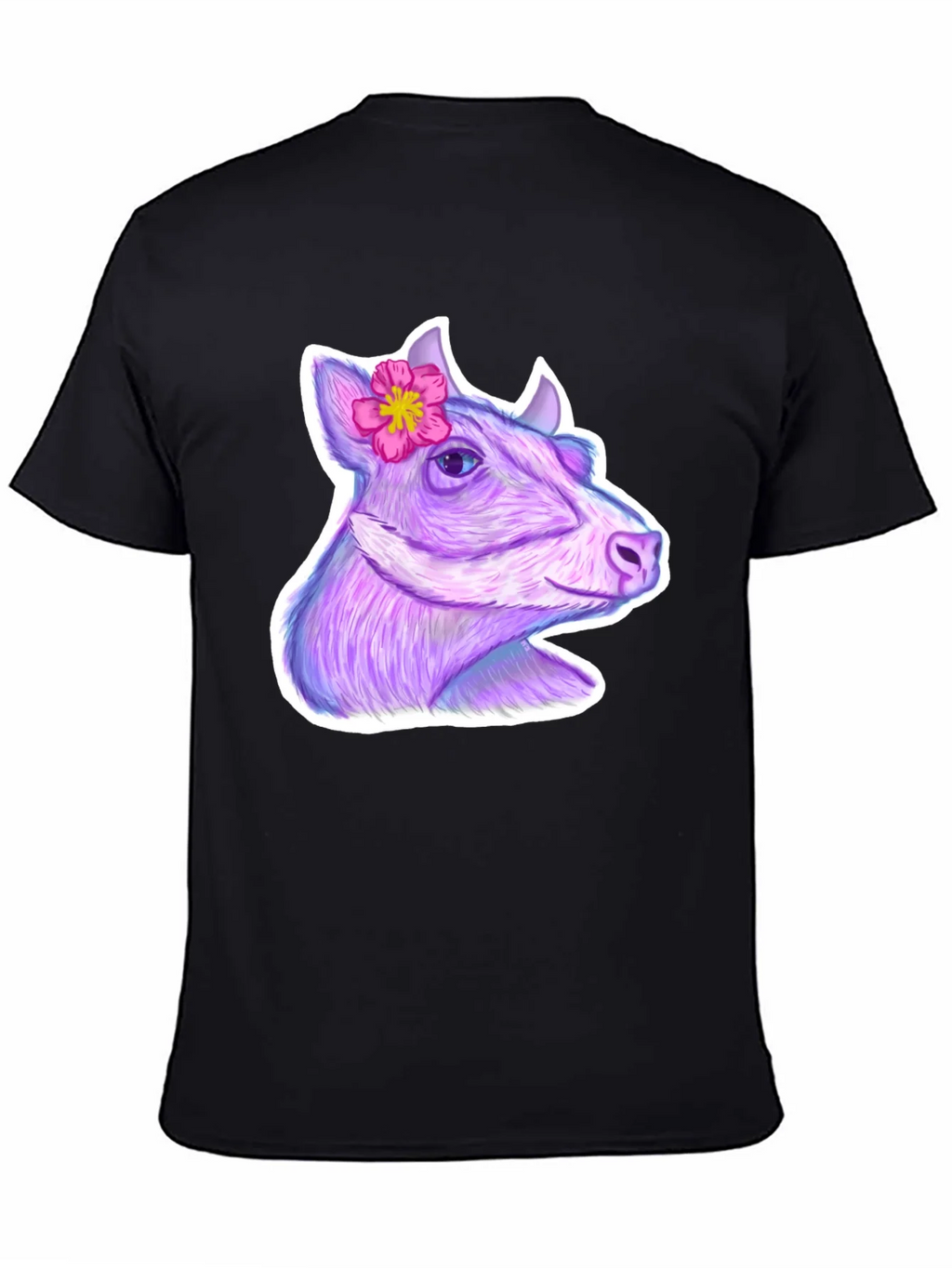 Cow with Flower Graphic Tee product image 4