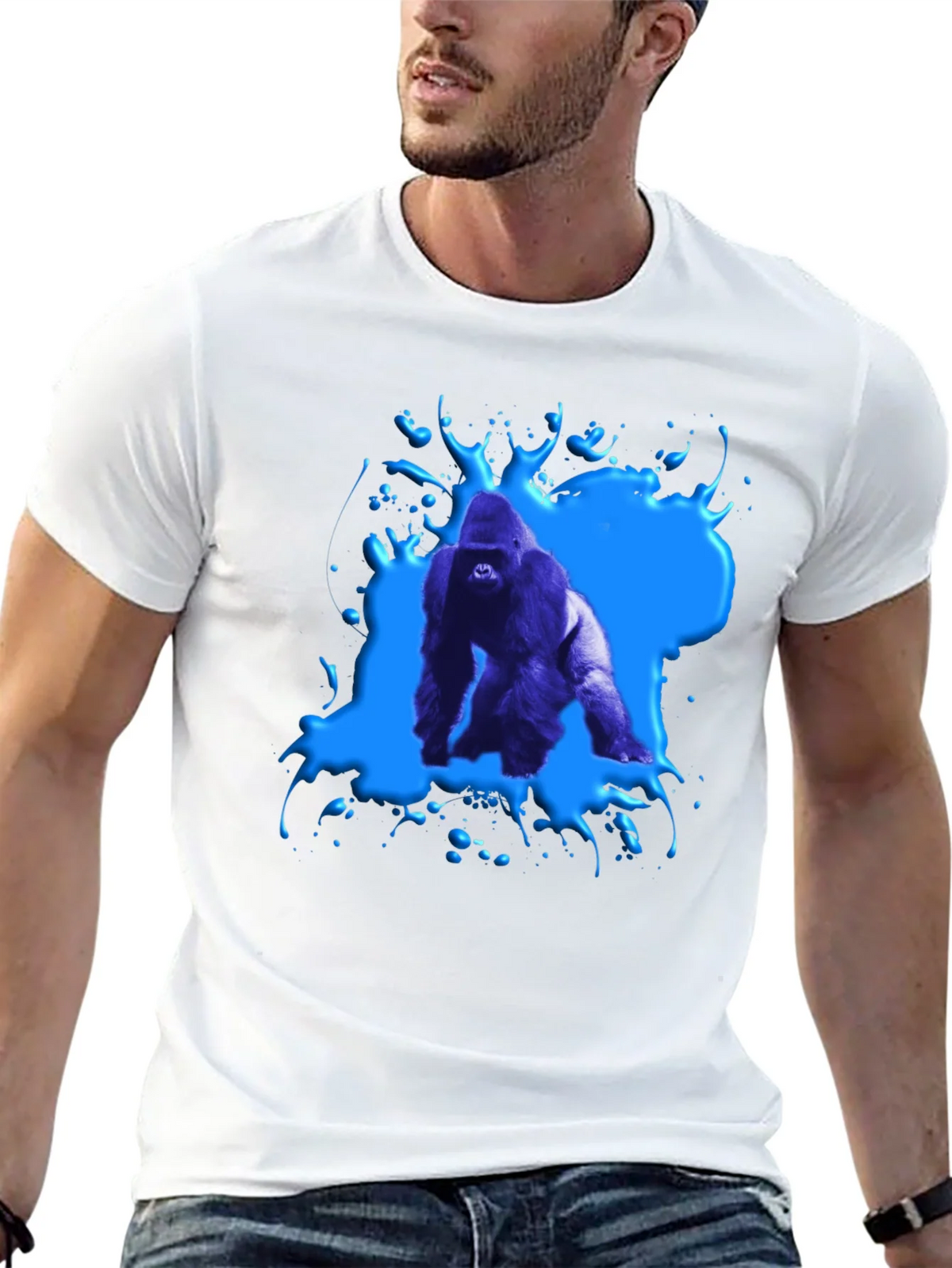 Gorilla Splash Graphic Tee - Bold Black T-Shirt product image 12