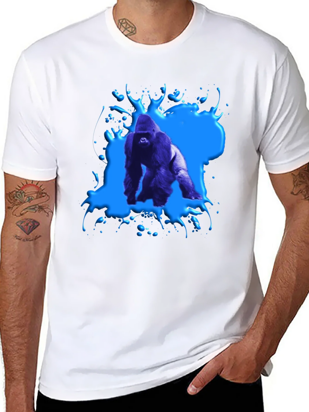 Gorilla Splash Graphic Tee - Bold Black T-Shirt product image 7