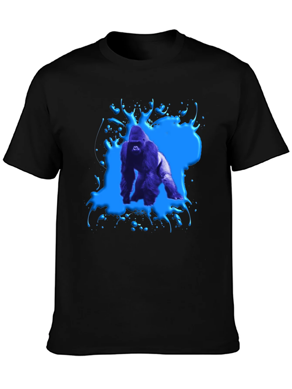 Gorilla Splash Graphic Tee - Bold Black T-Shirt product image 3