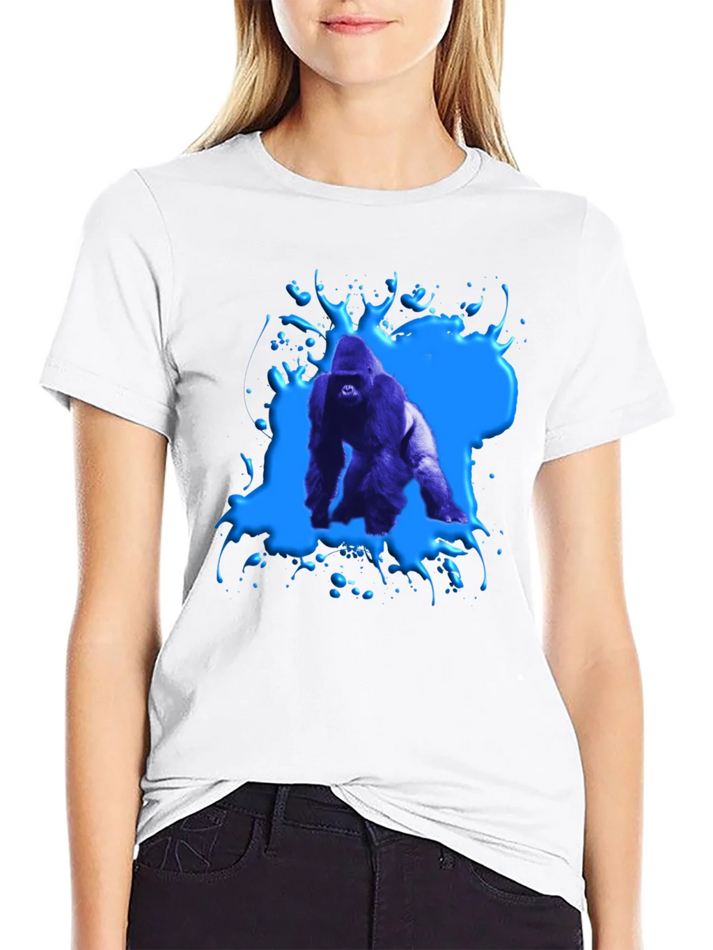 Gorilla Splash Graphic Tee - Bold Black T-Shirt product image 8