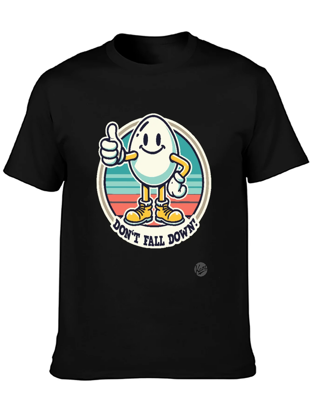 Funny Egg Cartoon T-Shirt - Dont Fall Down! product image 3