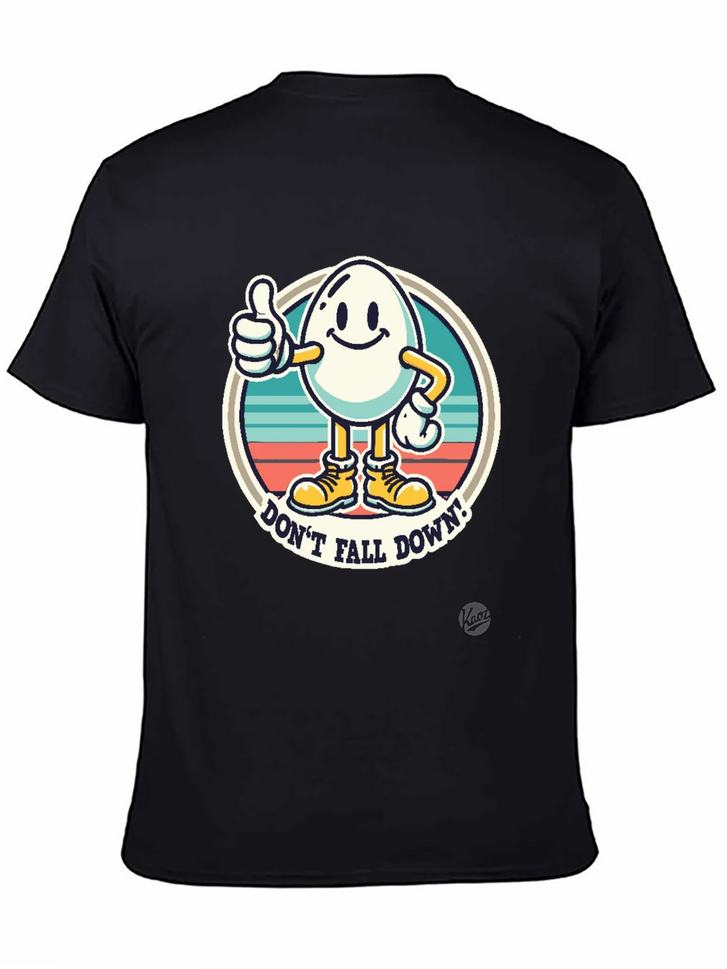 Funny Egg Cartoon T-Shirt - Dont Fall Down! product image 4