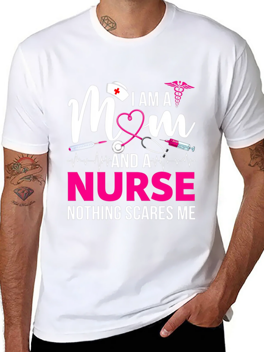 I am a Mom and a Nurse T-Shirt product image 7