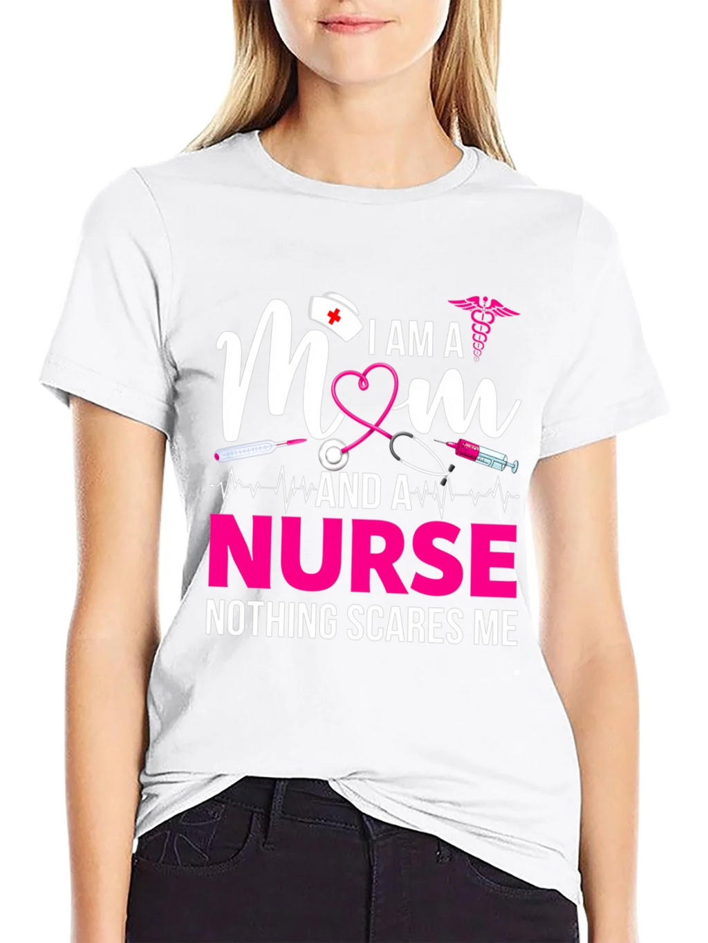I am a Mom and a Nurse T-Shirt product image 8