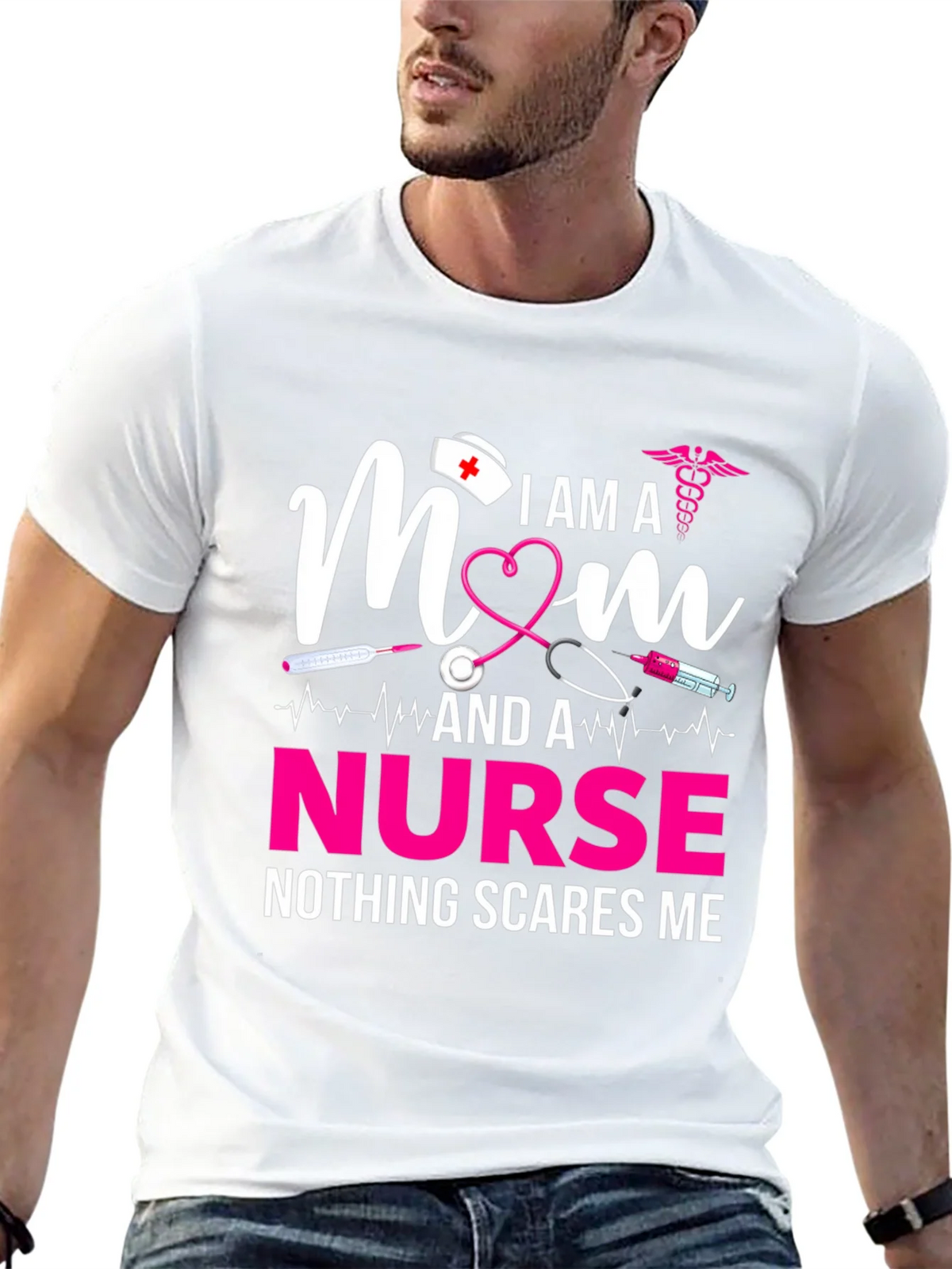 I am a Mom and a Nurse T-Shirt product image 12