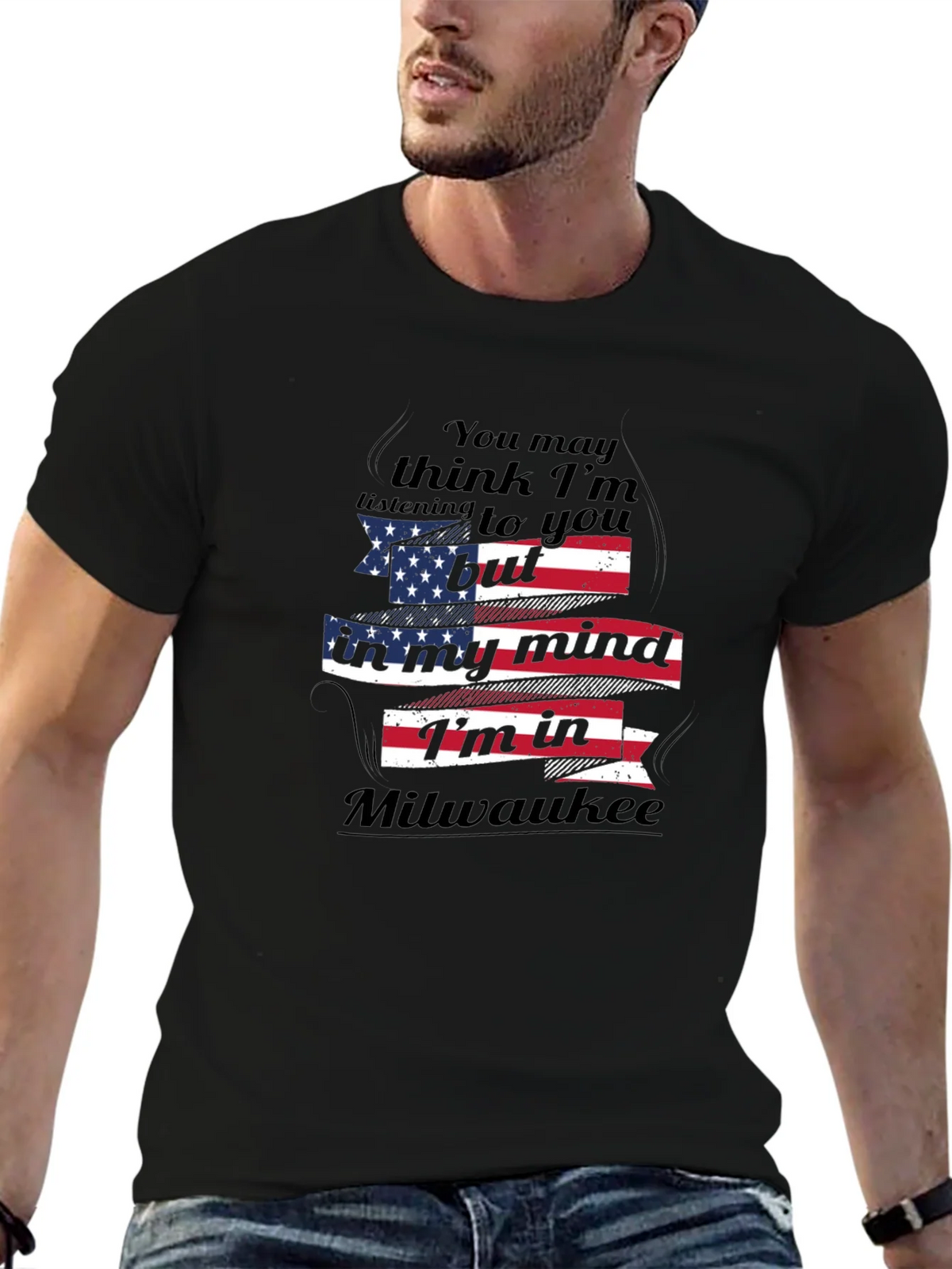 Milwaukee Mind T-Shirt - American Flag Design product image 6