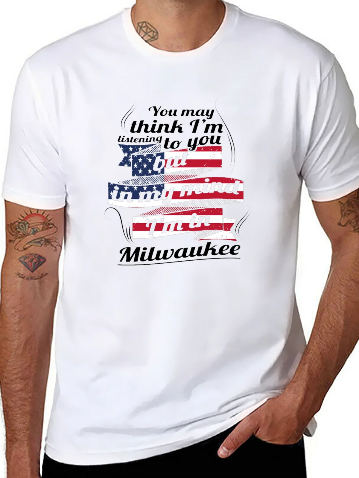 Milwaukee Mind T-Shirt - American Flag Design product image 7