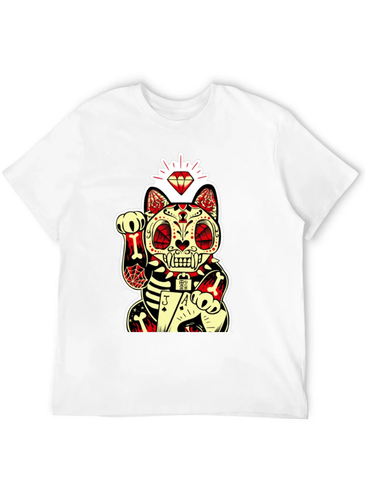 Lucky Cat Dia de los Muertos Graphic Tee product image 11