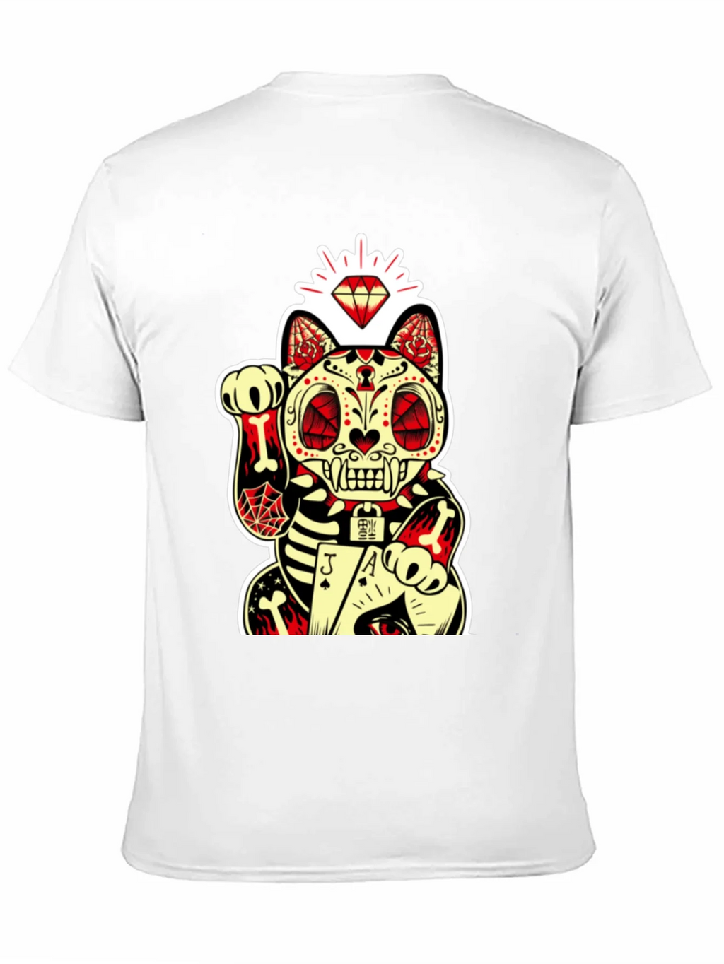 Lucky Cat Dia de los Muertos Graphic Tee product image 10