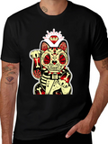 Lucky Cat Dia de los Muertos Graphic Tee product image 1