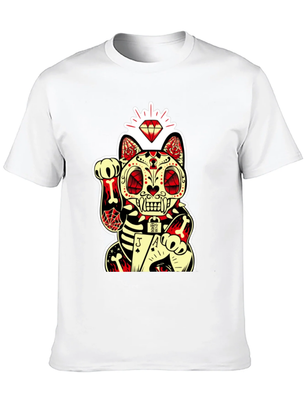 Lucky Cat Dia de los Muertos Graphic Tee product image 9