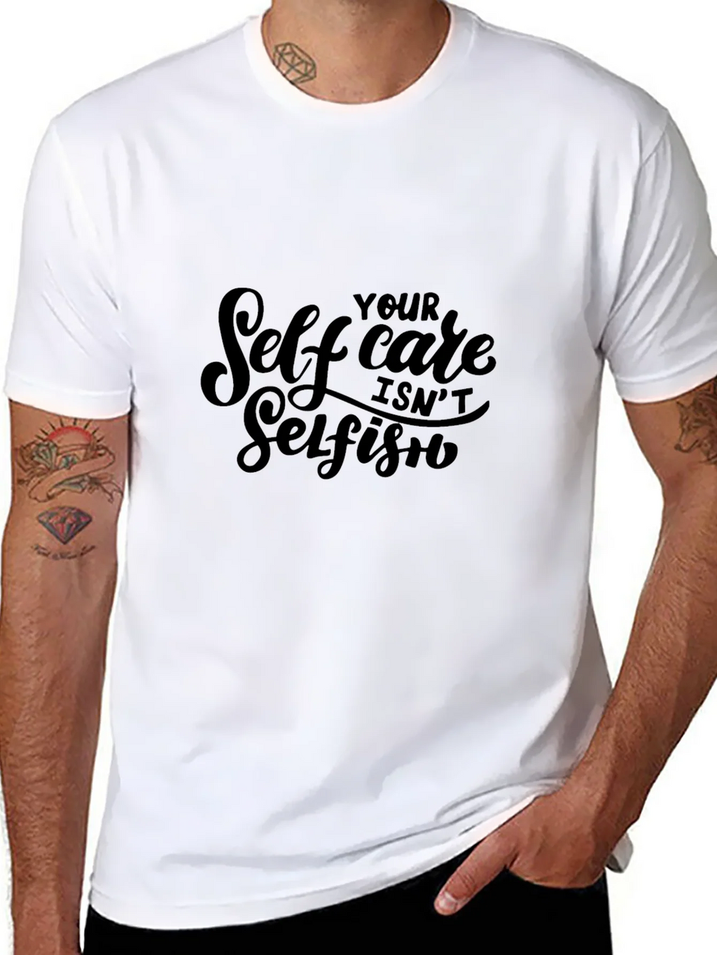 Self Care Isnt Selfish Black Tee product image 7