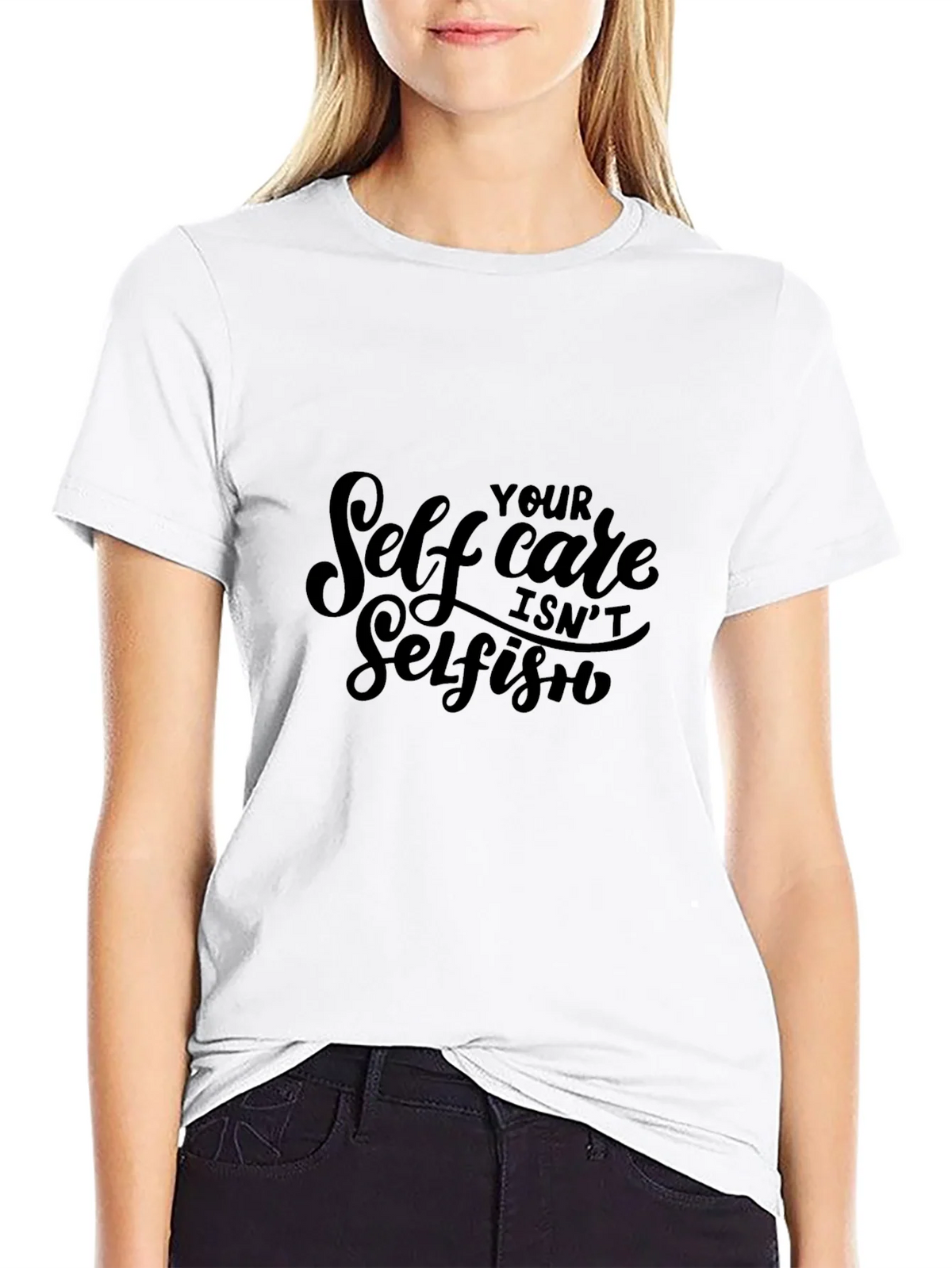 Self Care Isnt Selfish Black Tee product image 8