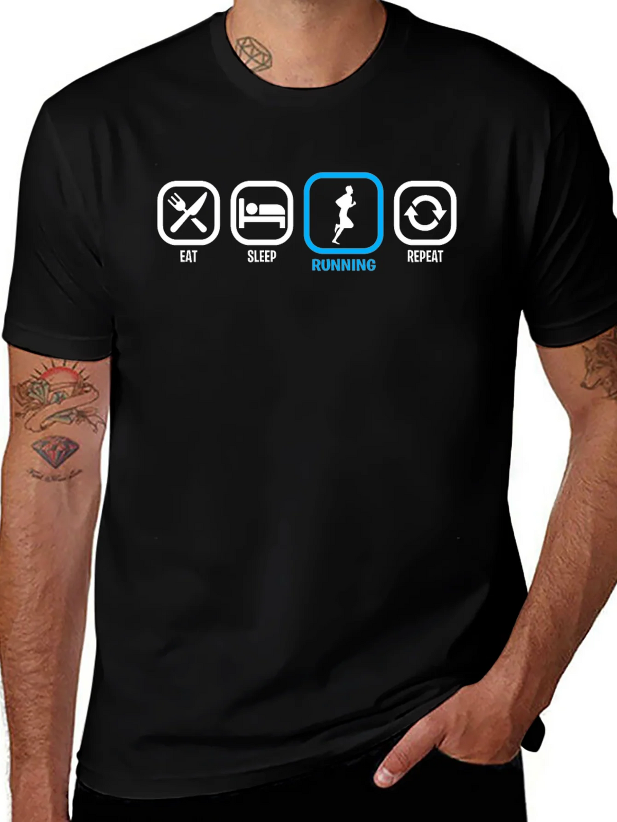Eat Sleep Running Repeat T-Shirt product image 1