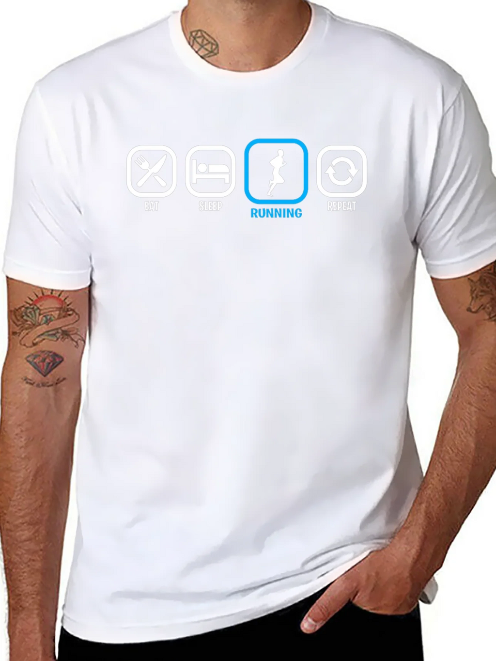 Eat Sleep Running Repeat T-Shirt product image 7