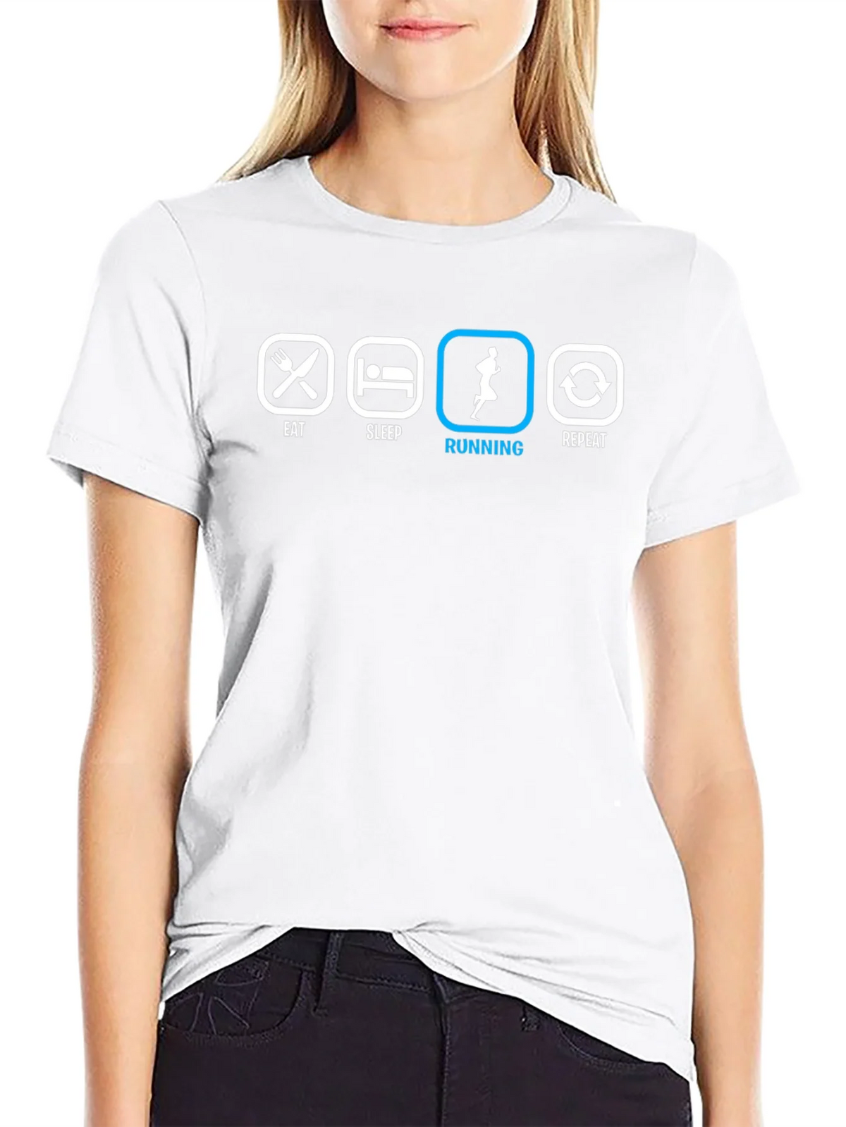 Eat Sleep Running Repeat T-Shirt product image 8
