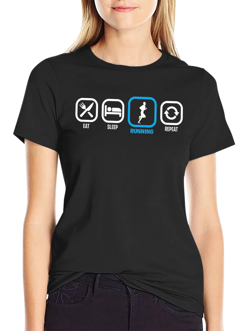 Eat Sleep Running Repeat T-Shirt product image 2