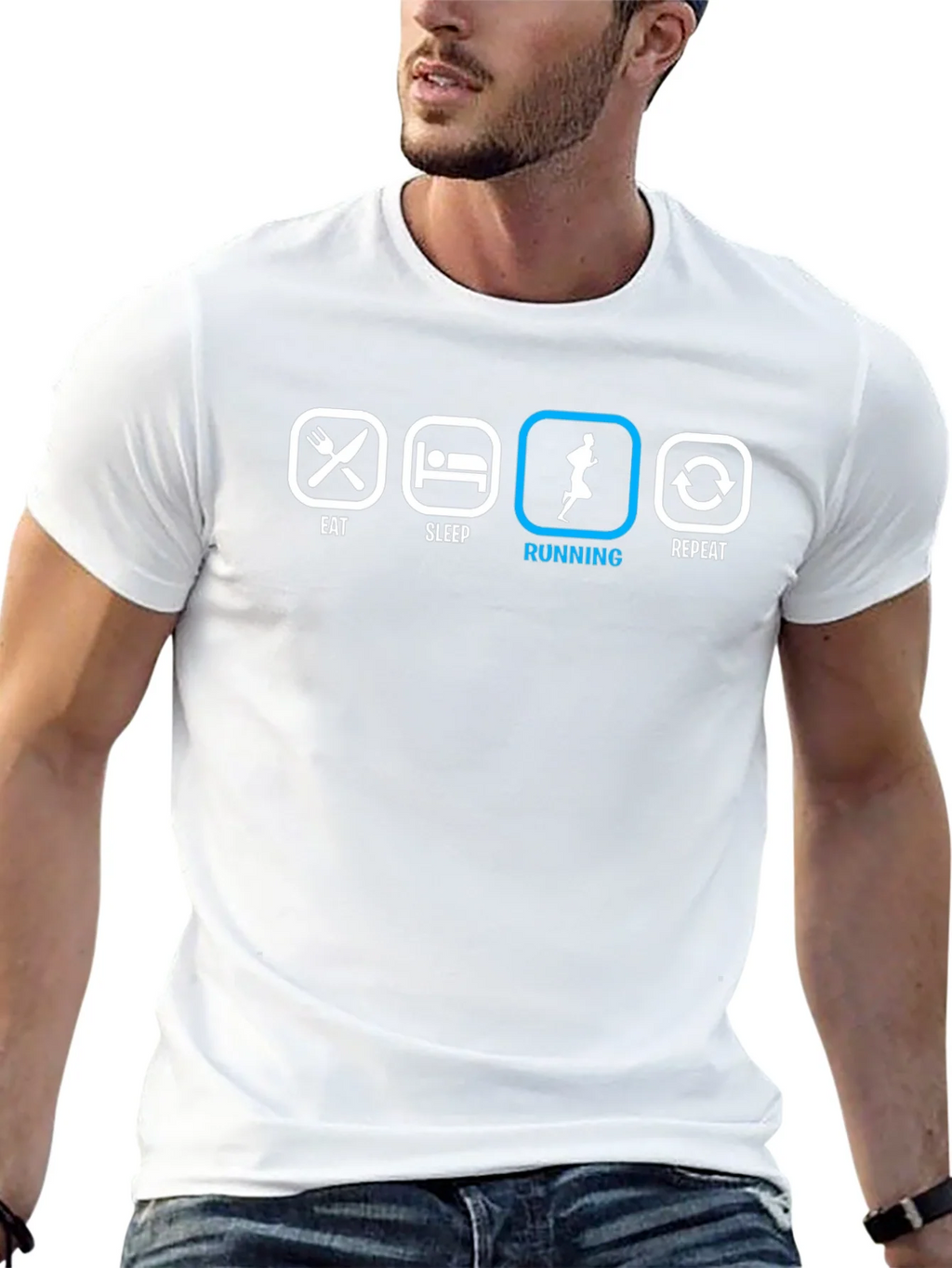 Eat Sleep Running Repeat T-Shirt product image 12