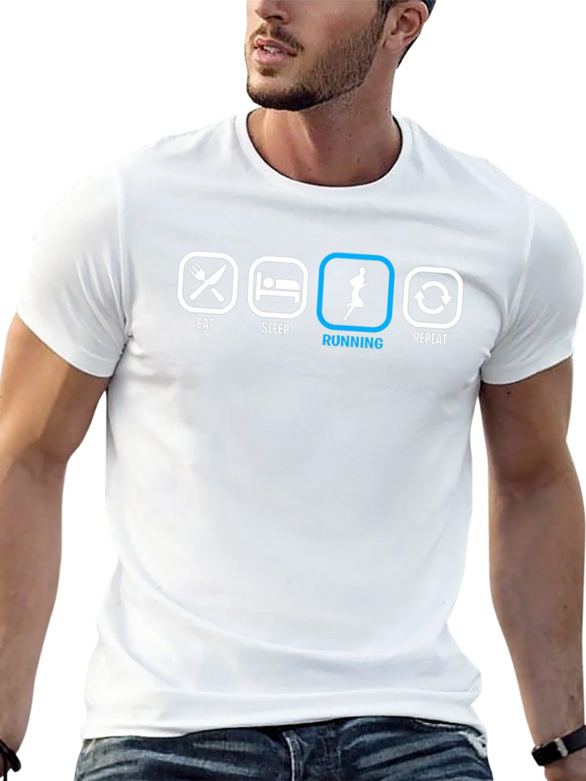 Eat Sleep Running Repeat T-Shirt product image 12