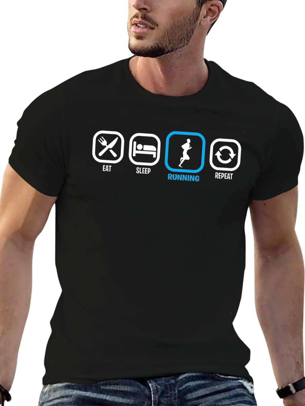Eat Sleep Running Repeat T-Shirt product image 6