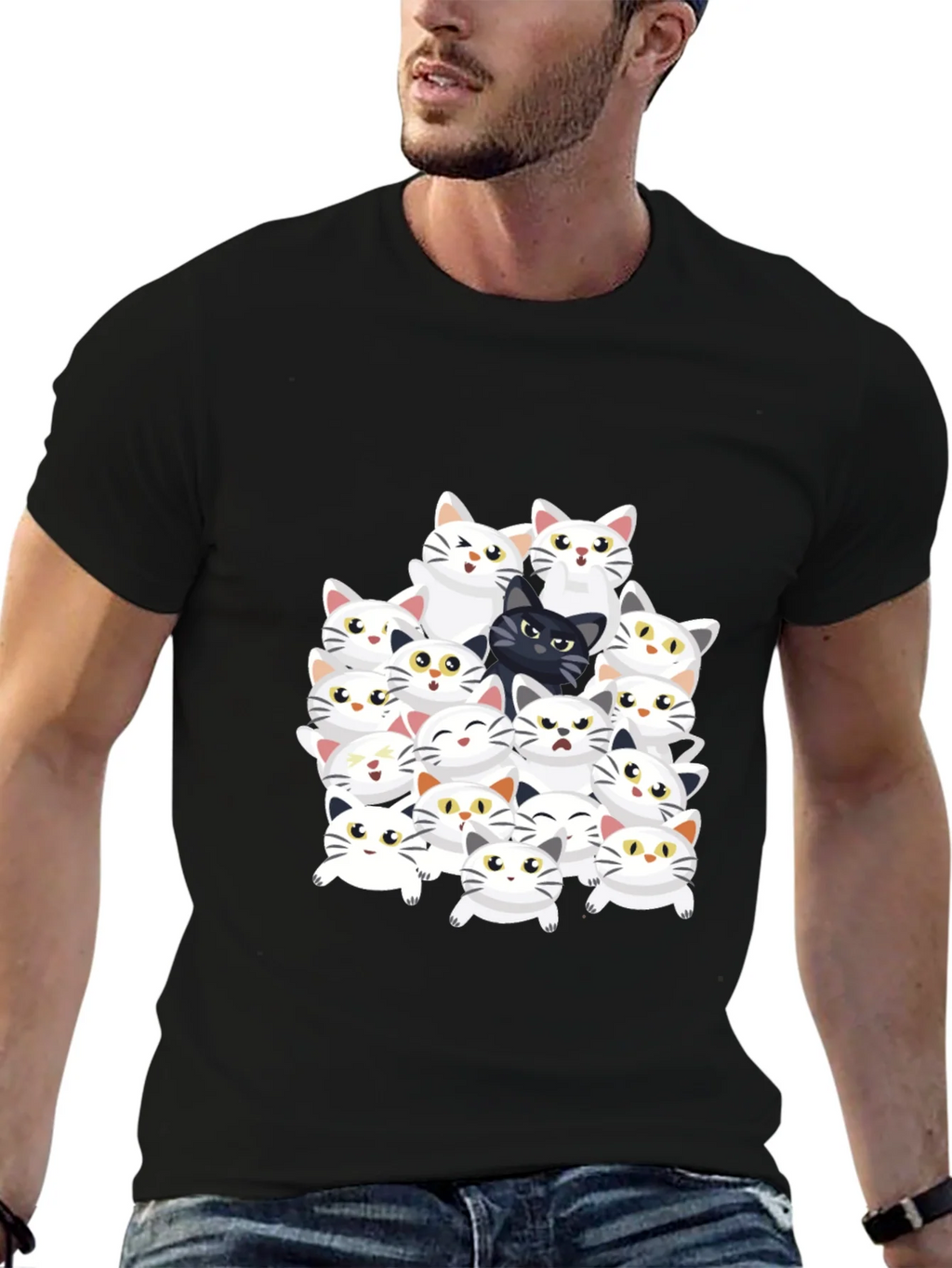 Cat Lover Graphic Tee - Black product image 6