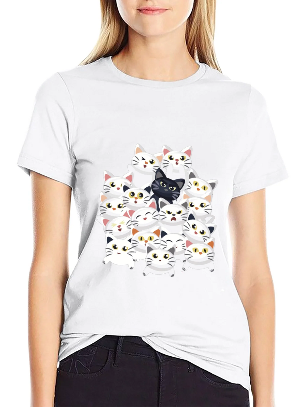 Cat Lover Graphic Tee - Black product image 8