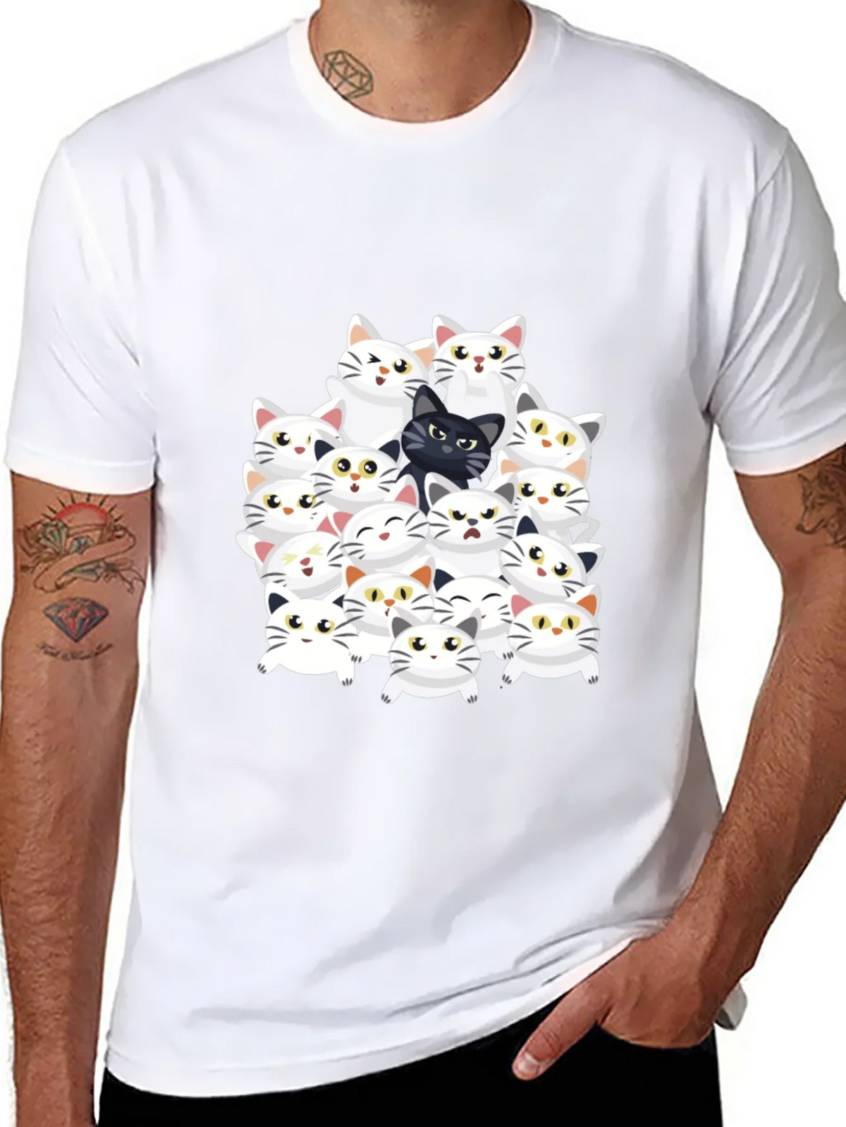 Cat Lover Graphic Tee - Black product image 7