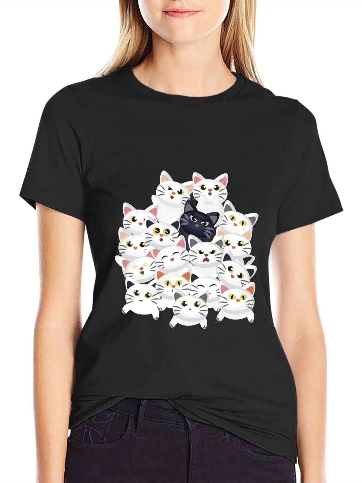 Cat Lover Graphic Tee - Black product image 2