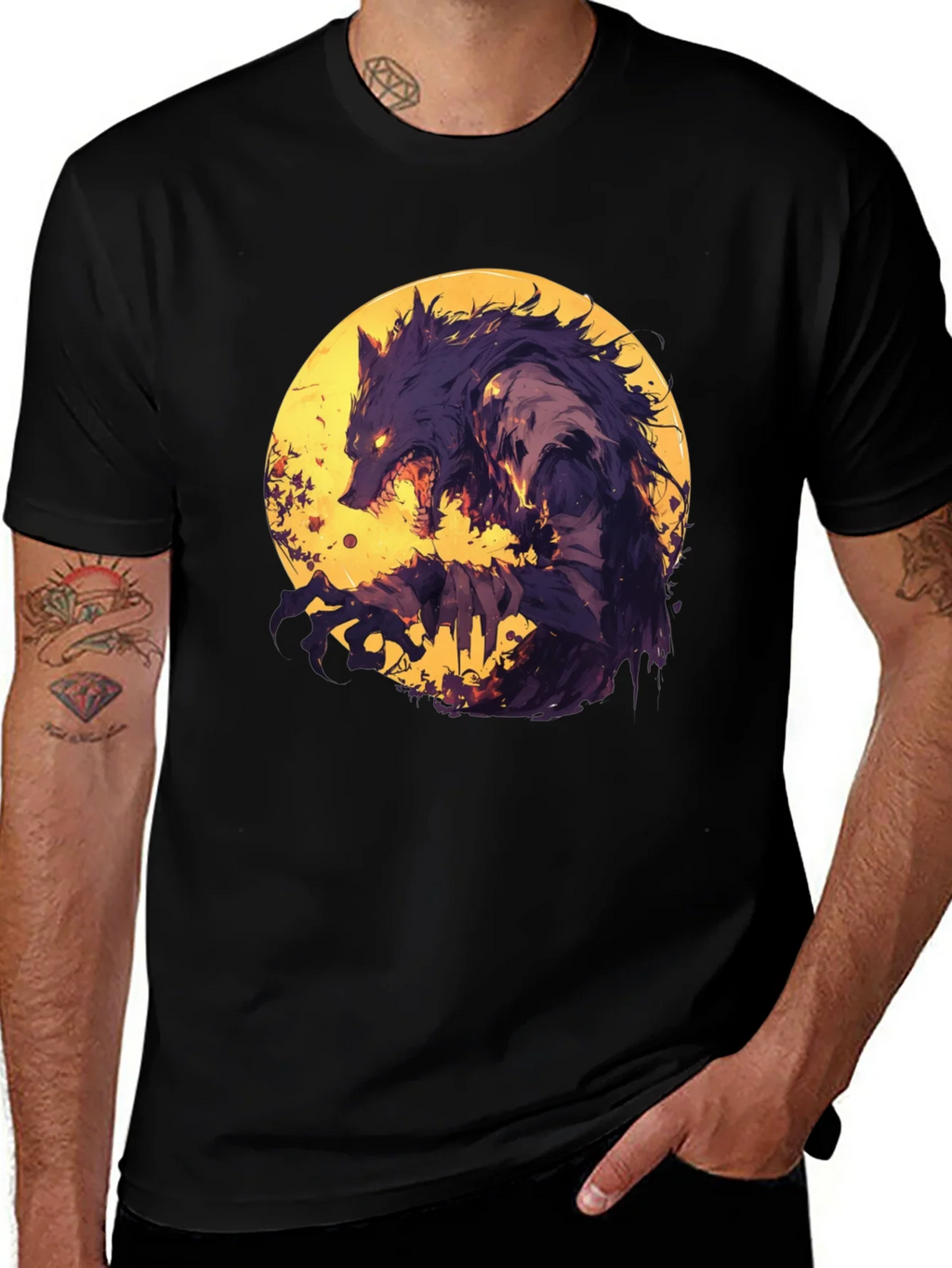 Werewolf Moon Graphic T-Shirt - Unique Design product image 1