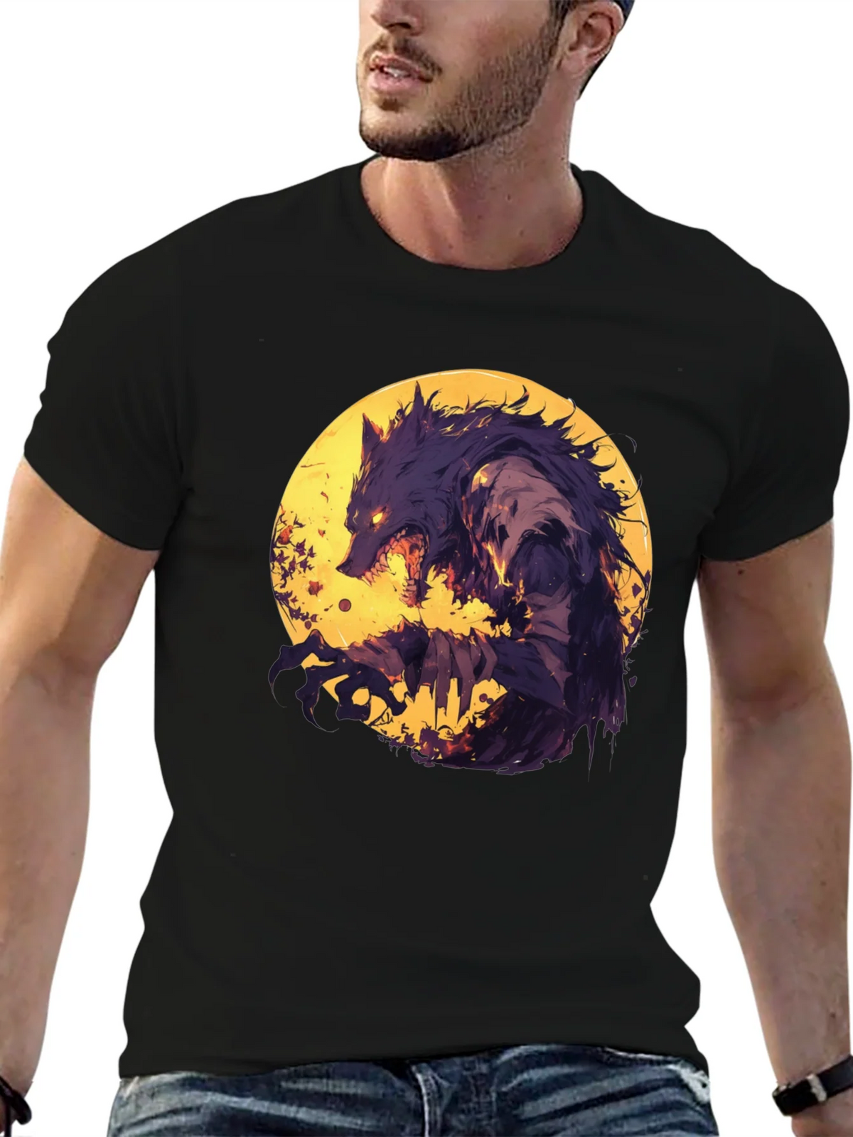 Werewolf Moon Graphic T-Shirt - Unique Design product image 6