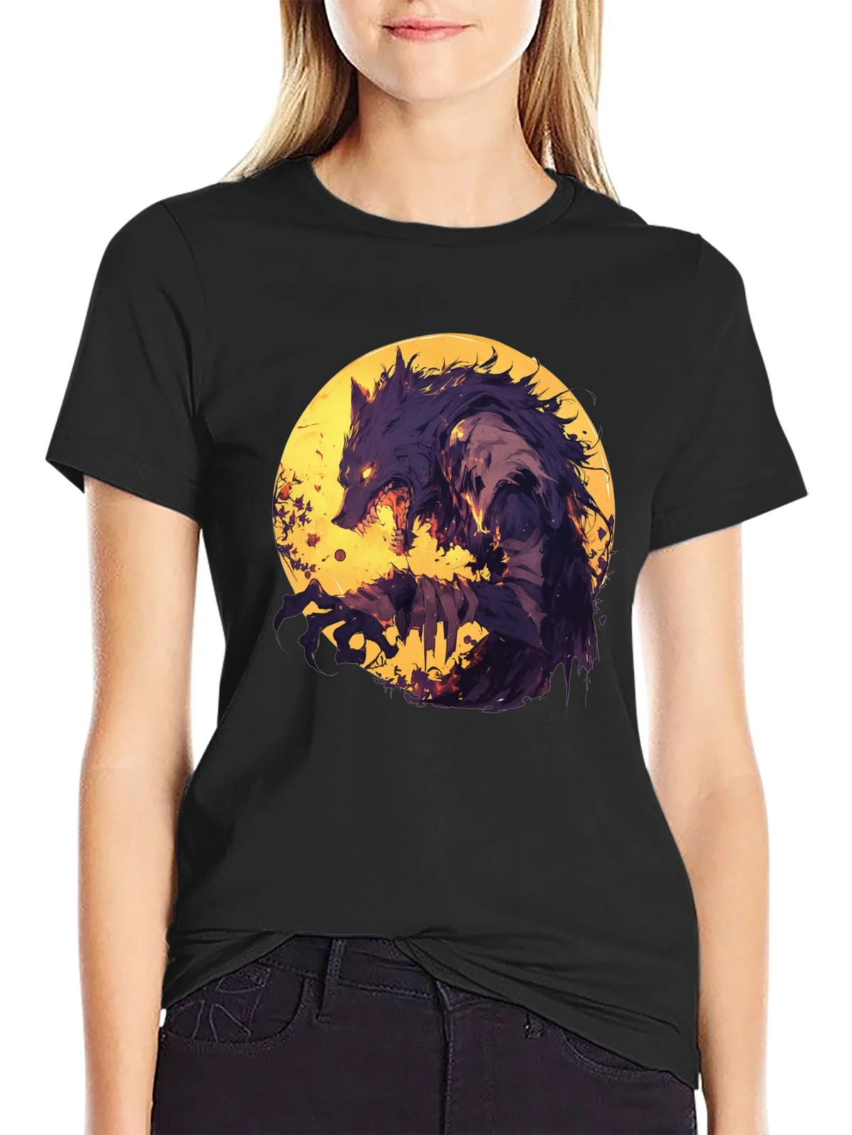 Werewolf Moon Graphic T-Shirt - Unique Design product image 2